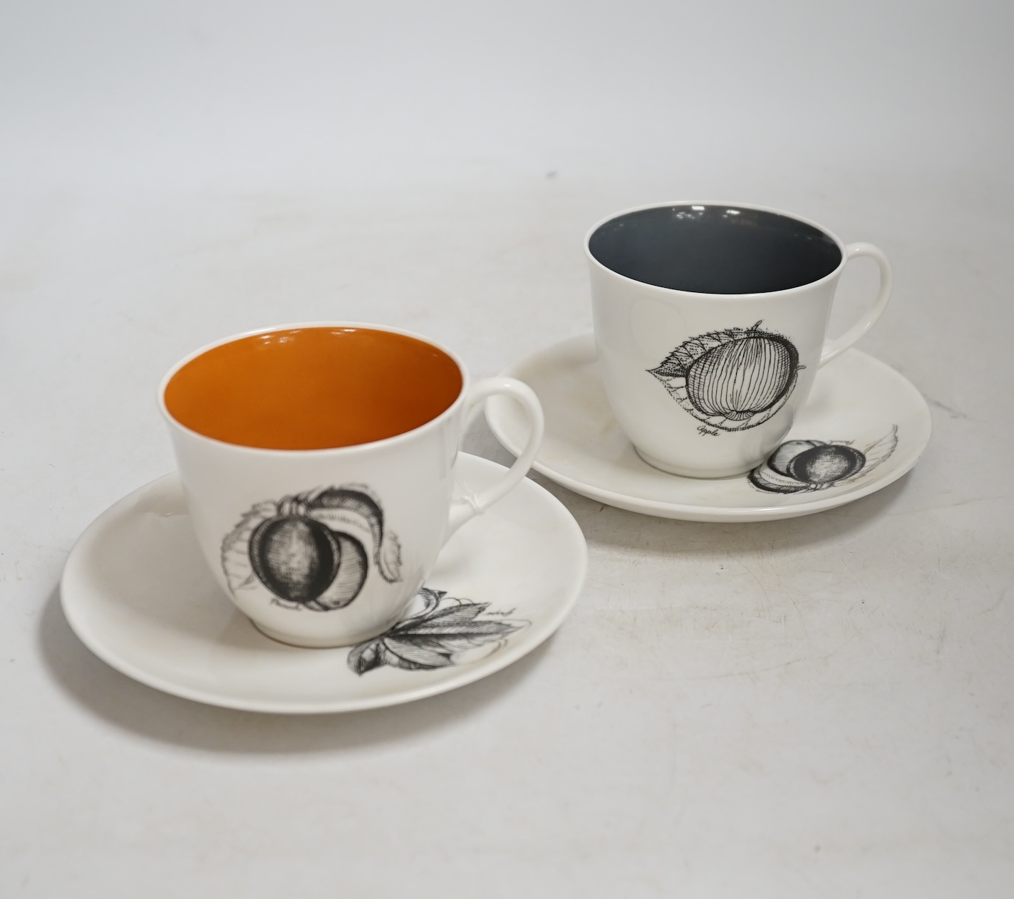A Susie Cooper part 'black fruit’ pattern breakfast set. Condition - fair to good
